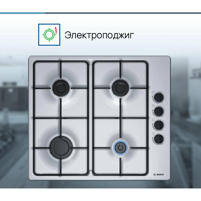 Газовая варочная панель Bosch PBP6B5B80