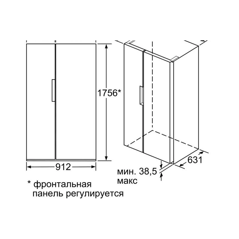 Холодильник Side-by-Side Bosch KAN92NS25R