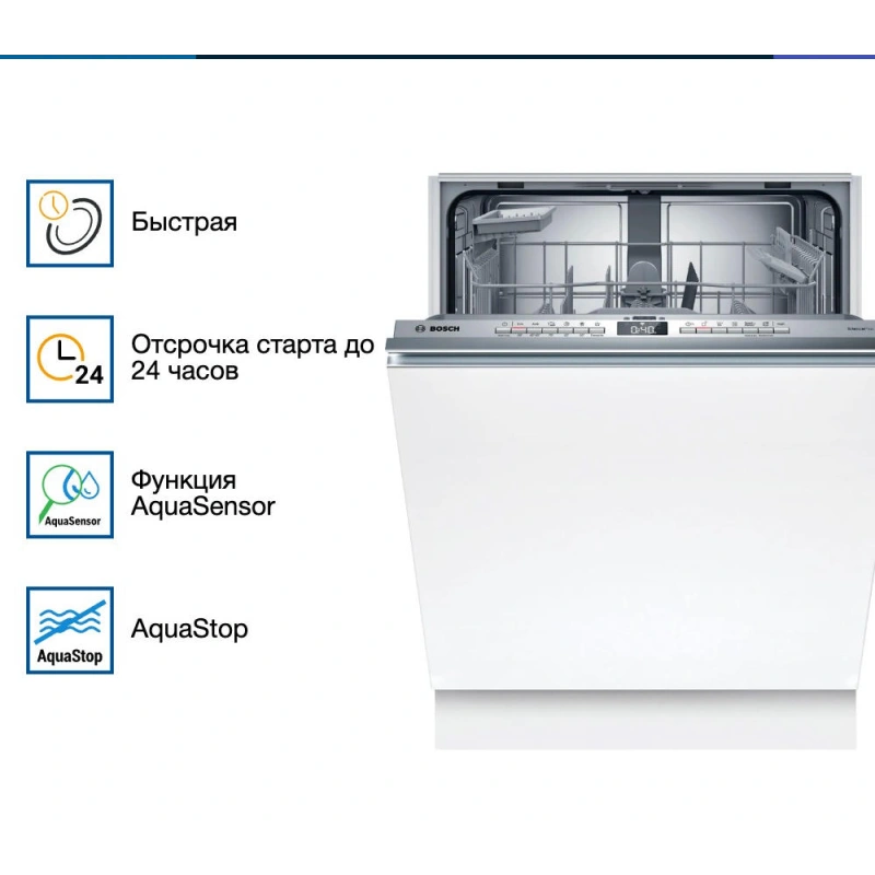 Встраиваемая посудомоечная машина Bosch SMV4HAX48E